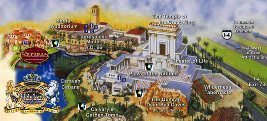 Map of The Holy Land Experience Attractions